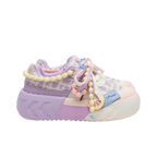 SoftSlipsy Purple Pastel Chunky Platform Sneakers – Cute Women Sneakers