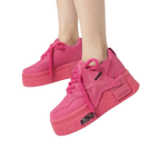 SoftSlipsy Pink Star Platform Sneakers Chunky Y2K Streetwear Trainers Women Fashion Shoes