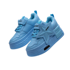 SoftSlipsy Sky Blue Star Platform Sneakers – Chunky Y2K Height Boost Shoes