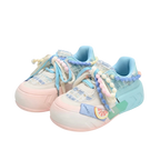 SoftSlipsy Blue Pastel Platform Sneakers – Women Chunky Sneakers