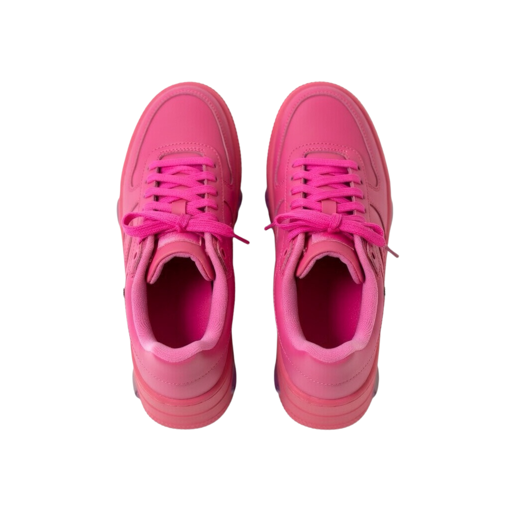 SoftSlipsy Pink Star Platform Sneakers Chunky Y2K Streetwear Trainers Women Fashion Shoes