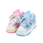 SoftSlipsy Pink Blue Platform Sneakers – Women Chunky Sneakers