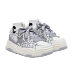 SoftSlipsy Grey Star Platform Sneakers – Chunky Sneakers Women