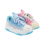 SoftSlipsy Pink Blue Platform Sneakers – Women Chunky Sneakers