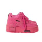 SoftSlipsy Pink Star Platform Sneakers Chunky Y2K Streetwear Trainers Women Fashion Shoes