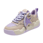 SoftSlipsy Star Platform Sneakers – Pastel Chunky Y2K Shoes, Cute Height Boost Sneakers
