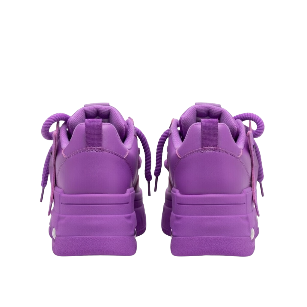 SoftSlipsy Purple Star Platform Sneakers Chunky Y2K Streetwear Trainers Women Fashion Shoes