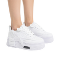 SoftSlipsy White Star Platform Sneakers Chunky Y2K Streetwear Trainers Women Fashion Shoes