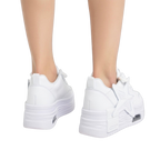 SoftSlipsy White Star Platform Sneakers Chunky Y2K Streetwear Trainers Women Fashion Shoes
