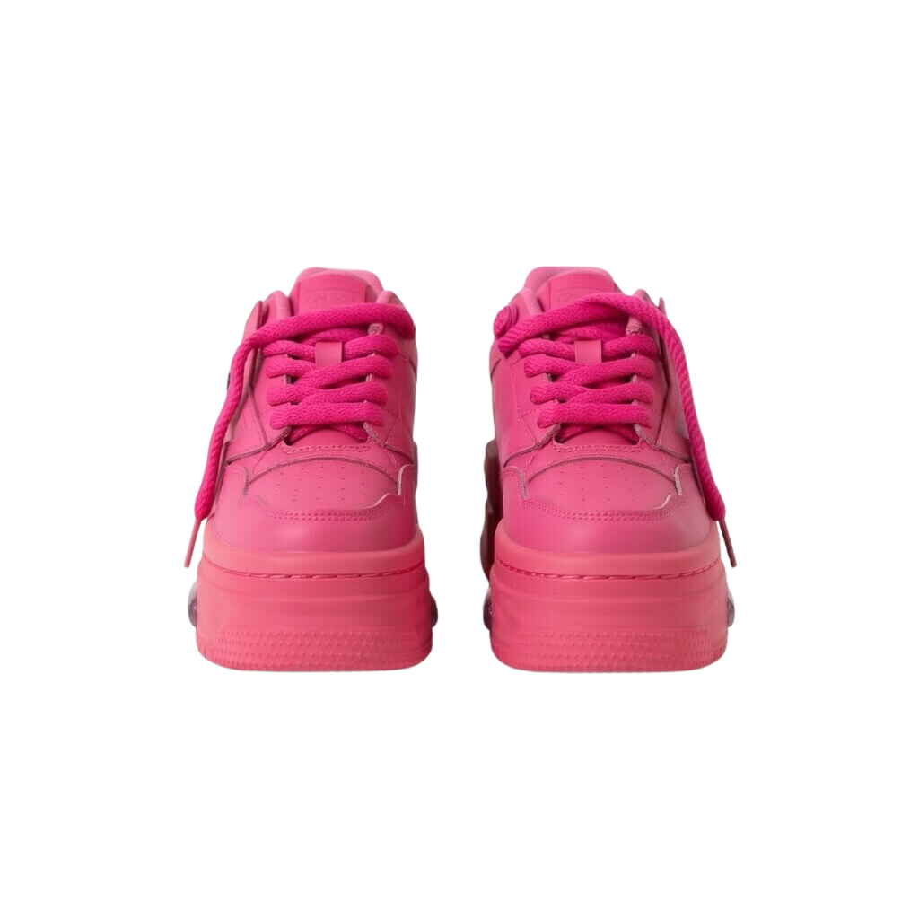 SoftSlipsy Pink Star Platform Sneakers Chunky Y2K Streetwear Trainers Women Fashion Shoes