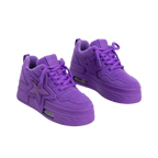 SoftSlipsy Purple Star Platform Sneakers Chunky Y2K Streetwear Trainers Women Fashion Shoes