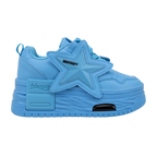 SoftSlipsy Sky Blue Star Platform Sneakers – Chunky Y2K Height Boost Shoes