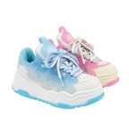 SoftSlipsy Pink Blue Platform Sneakers – Women Chunky Sneakers