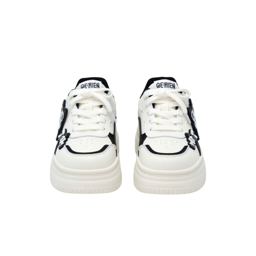 SoftSlipsy Black Platform Sneakers – Women Chunky Sneakers