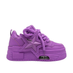 SoftSlipsy Purple Star Platform Sneakers Chunky Y2K Streetwear Trainers Women Fashion Shoes