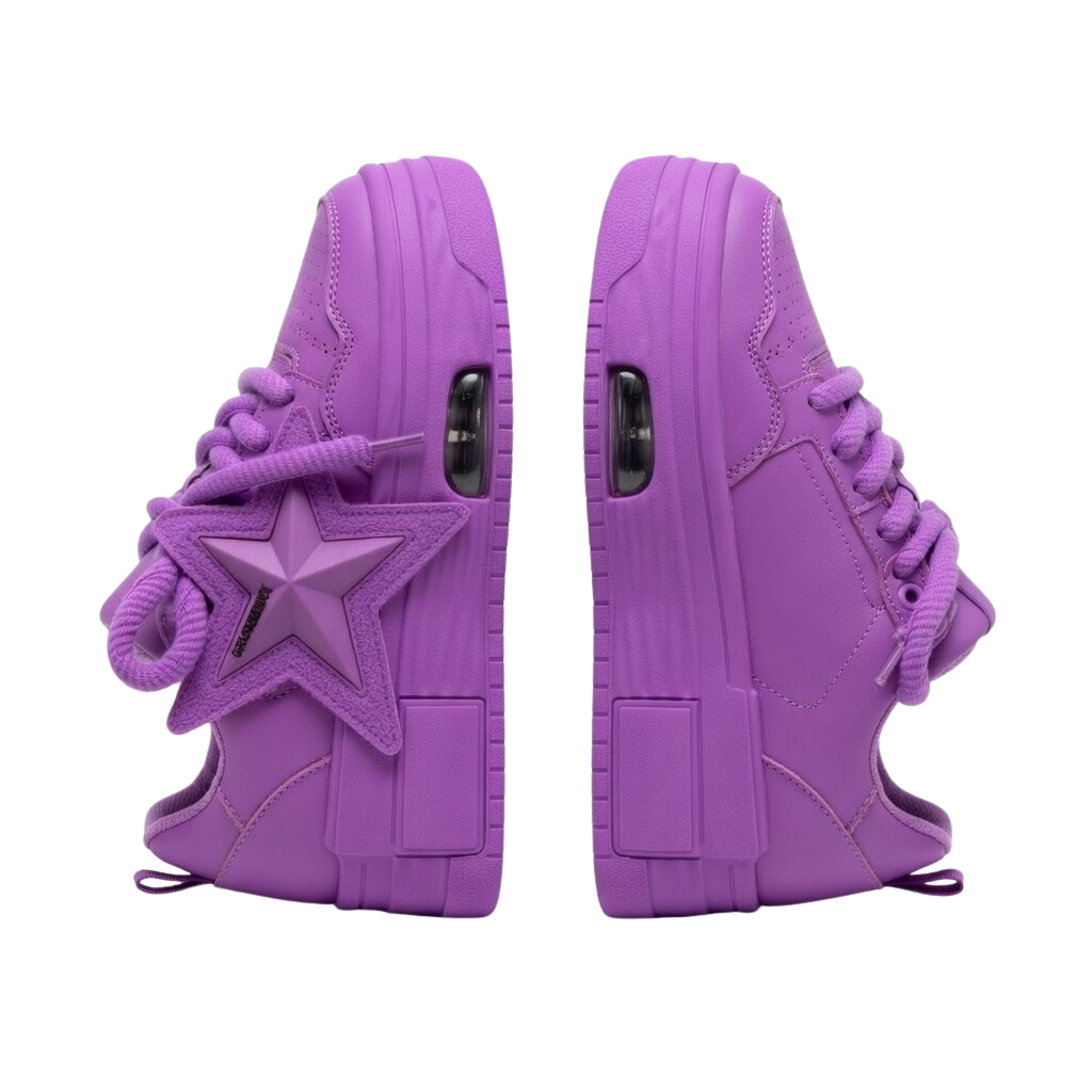 SoftSlipsy Purple Star Platform Sneakers Chunky Y2K Streetwear Trainers Women Fashion Shoes