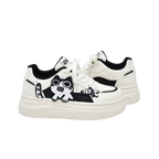 SoftSlipsy Black Platform Sneakers – Women Chunky Sneakers