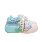 SoftSlipsy Blue Pastel Platform Sneakers – Women Chunky Sneakers
