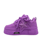 SoftSlipsy Purple Star Platform Sneakers Chunky Y2K Streetwear Trainers Women Fashion Shoes