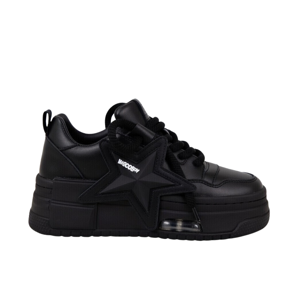 SoftSlipsy Black Star Platform Sneakers Chunky Streetwear Y2K Trainers Women Casual Shoes