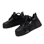 SoftSlipsy Black Star Platform Sneakers Chunky Streetwear Y2K Trainers Women Casual Shoes