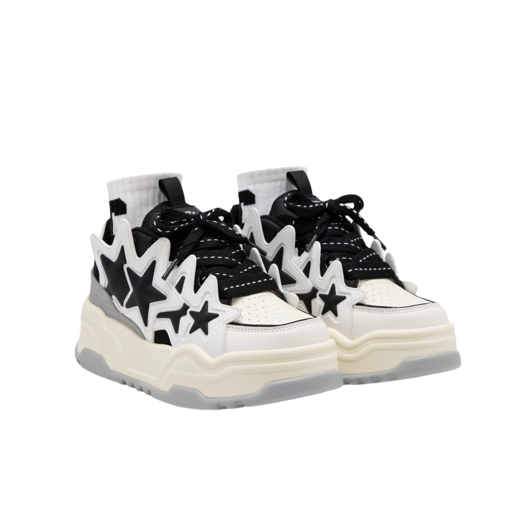 SoftSlipsy Black Star Platform Sneakers – Chunky Sneakers Women