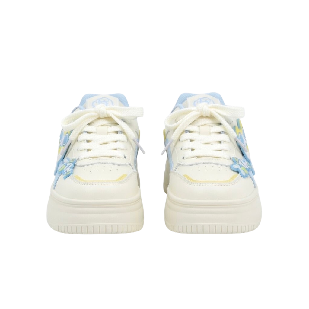 SoftSlipsy Blue Cat Platform Sneakers – Cute Chunky Sneakers Women