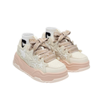 SoftSlipsy Cream Star Platform Sneakers – Women Chunky Platform Shoes