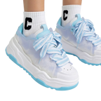 SoftSlipsy Blue Platform Sneakers – Women Chunky Sneakers