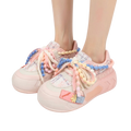 SoftSlipsy Pink Pastel Platform Sneakers – Cute Chunky Sneakers Women