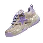 SoftSlipsy Star Platform Sneakers – Pastel Chunky Y2K Shoes, Cute Height Boost Sneakers