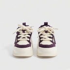 SoftSlipsy Star Platform Sneakers – Purple Chunky Y2K Streetwear Shoes – Height Boost Casual Trainers