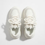 SoftSlipsy Star Platform Sneakers – White Chunky Y2K Streetwear Shoes – Height Boost Casual Trainers