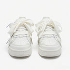 SoftSlipsy All White Star Sneakers – Minimal Y2K Streetwear Shoes – Clean Casual Trainers