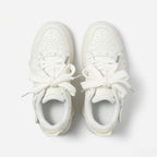 SoftSlipsy All White Star Sneakers – Minimal Y2K Streetwear Shoes – Clean Casual Trainers