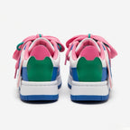 SoftSlipsy Color Block Star Sneakers – Blue Pink Y2K Streetwear Shoes – Casual Low Top Trainers