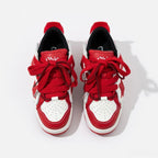 SoftSlipsy Red Star Sneakers – Red White Y2K Streetwear Shoes – Casual Low Top Trainers