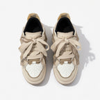 SoftSlipsy Beige Star Sneakers – Neutral Y2K Streetwear Shoes – Casual Low Top Trainers