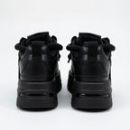 SoftSlipsy Black Star Platform Sneakers – All Black Chunky Y2K Streetwear Shoes – Height Boost Trainers