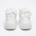 SoftSlipsy White Chunky Star Sneakers – Platform Y2K Streetwear Shoes – All White Trainers