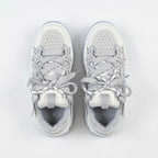 SoftSlipsy Ice Blue Star Platform Sneakers – Chunky Y2K Streetwear Trainers – Height Boost Sneakers