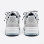 SoftSlipsy Ice Blue Star Platform Sneakers – Chunky Y2K Streetwear Trainers – Height Boost Sneakers