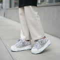 SoftSlipsy Ice Blue Star Platform Sneakers – Chunky Y2K Streetwear Trainers – Height Boost Sneakers