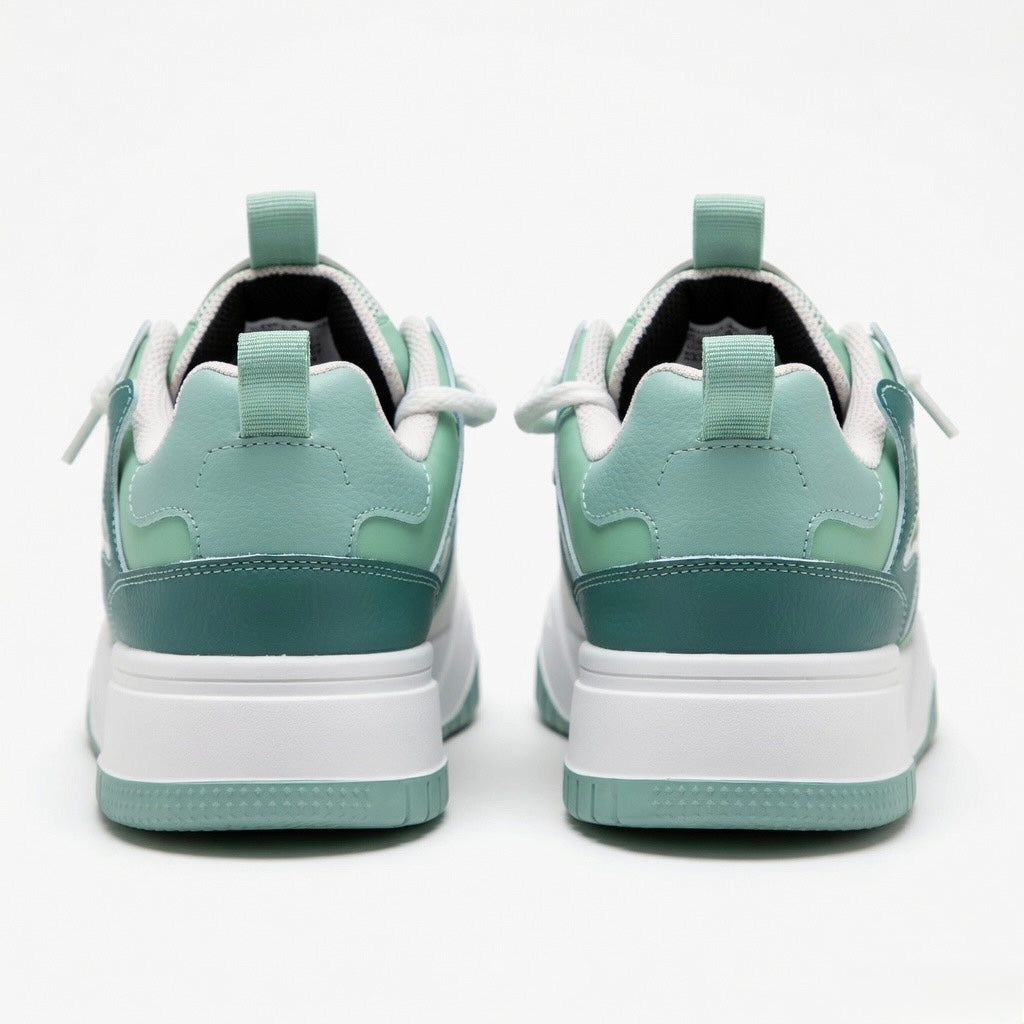 SoftSlipsy Mint Green Star Sneakers – Chunky Y2K Streetwear Trainers – Platform Casual Shoes