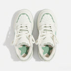 SoftSlipsy Mint Green Star Platform Sneakers – Pastel Chunky Y2K Streetwear Trainers