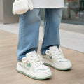 SoftSlipsy Mint Green Star Platform Sneakers – Pastel Chunky Y2K Streetwear Trainers