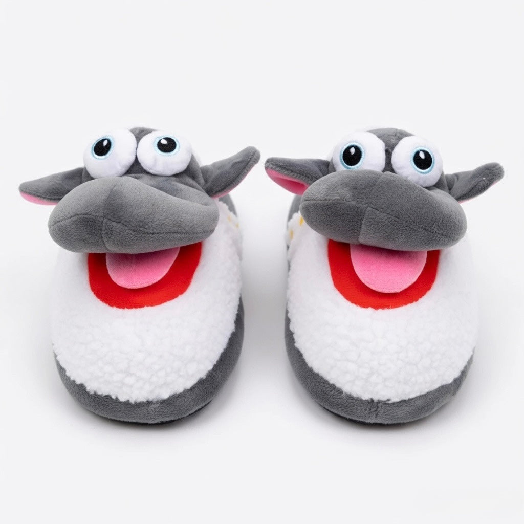 Cute Sheep Crocodile Cow Animal Slippers – Soft Cozy Indoor House Shoes | Funny Cartoon Plush Slippers