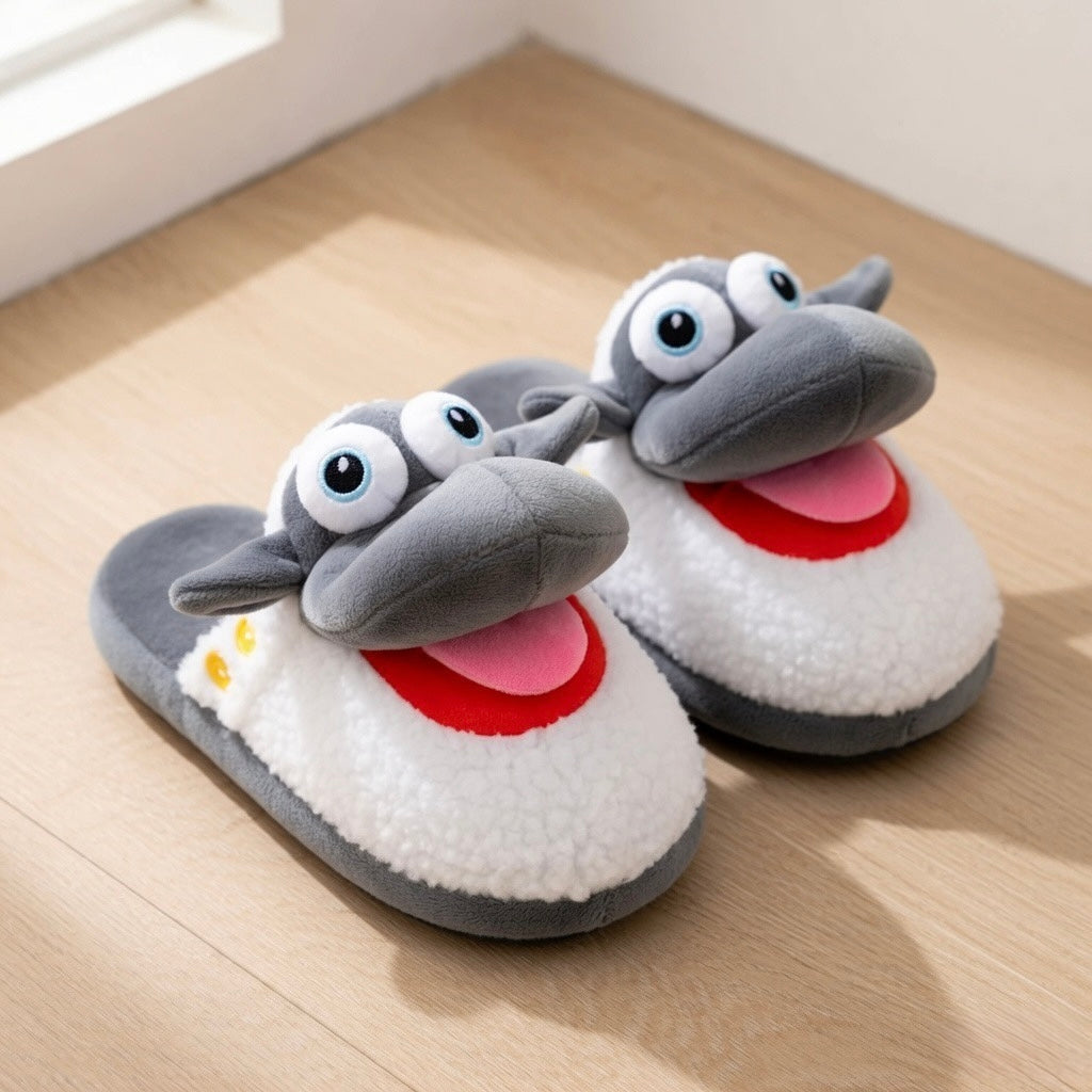 Cute Sheep Crocodile Cow Animal Slippers – Soft Cozy Indoor House Shoes | Funny Cartoon Plush Slippers