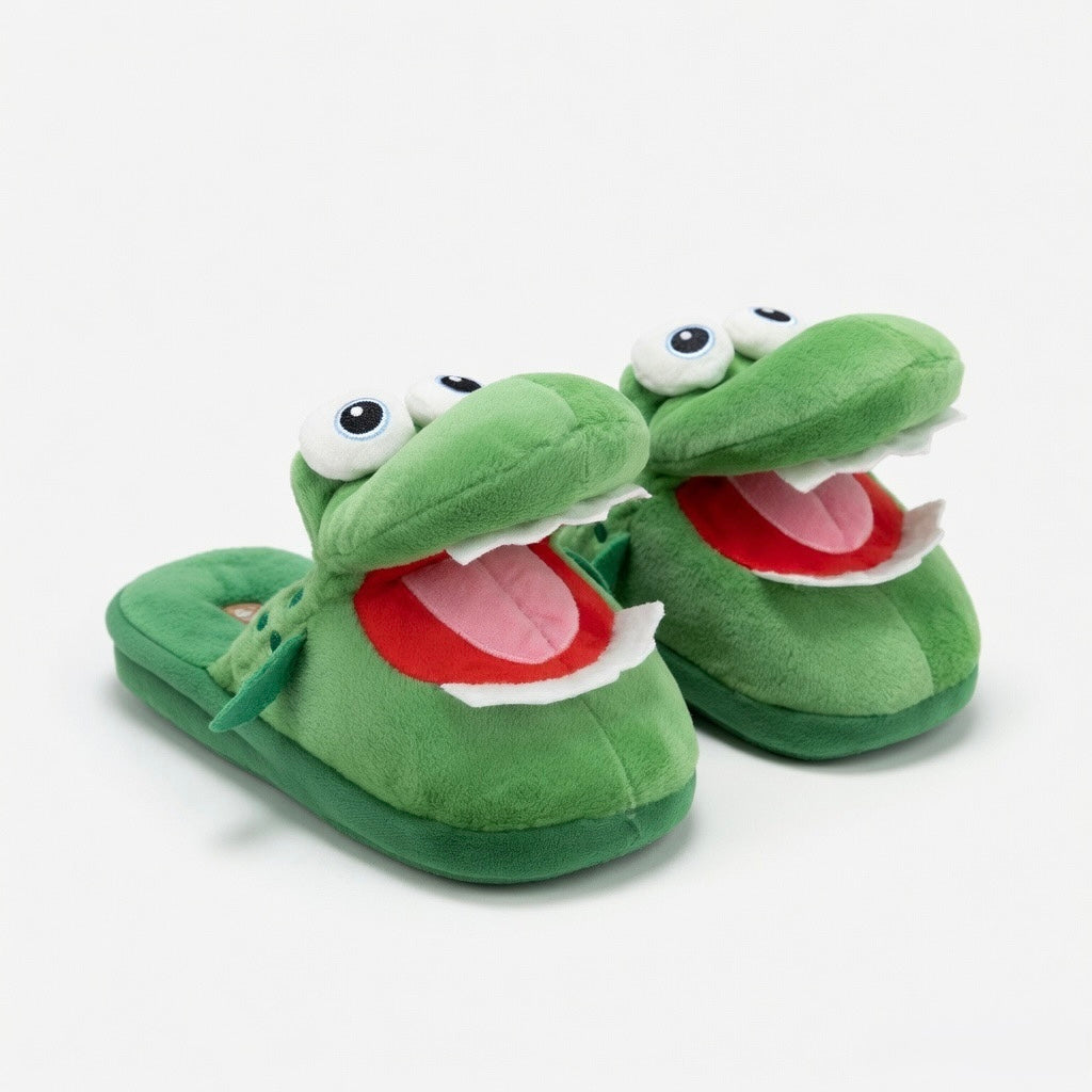 Cute Animal Slippers Sheep Crocodile Cow – Soft Plush Cozy Indoor House Shoes | Funny Cartoon Slippers