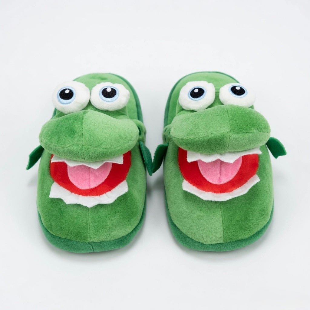 Cute Sheep Crocodile Cow Animal Slippers – Soft Cozy Indoor House Shoes | Funny Cartoon Plush Slippers